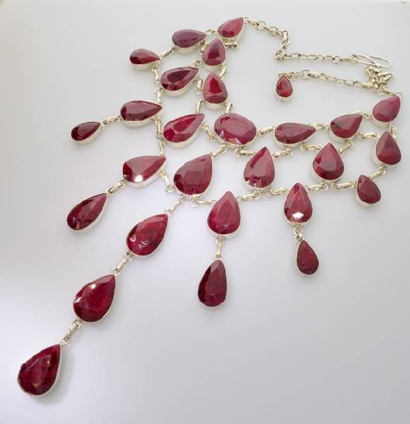 APP: 52.9k 383.89CT Ruby & Sterling Silver Necklace: 383.89CT Ruby and Sterling Silver Necklace - Appraisal Value: $52.8K