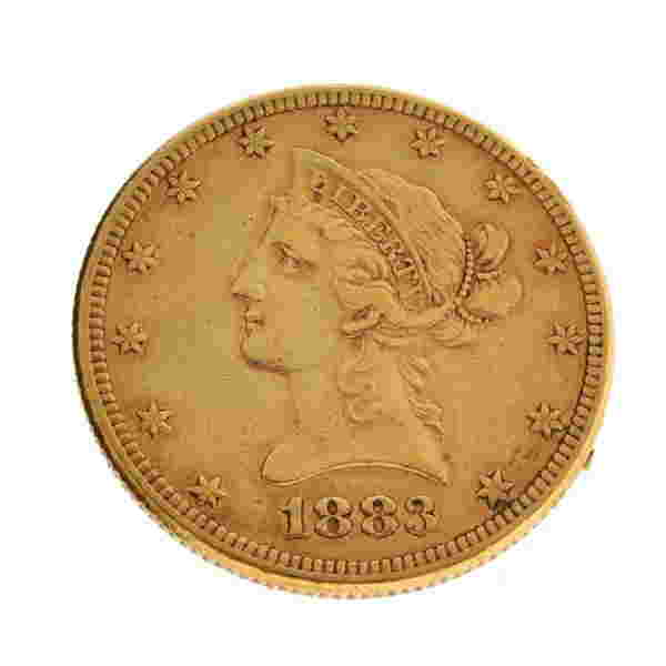 1883 $10 Liberty Head Gold Coin - Investment