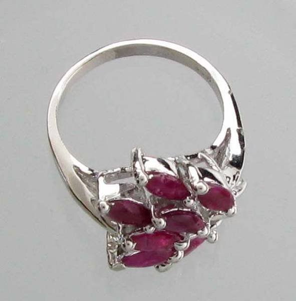 APP: 1k 1.35CT Marquise Cut Ruby & Sterling Silver Ring: 1.35CT Marquise Cut Ruby and Sterling Silver Ring - Appraisal Value: $1.5K
