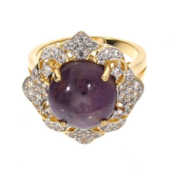 APP: 4k *11CT Ruby & Sapphire 14kt Gold Silver Ring: *11.40CT Ruby and Sapphire 14 kt. Gold Over Sterling Silver Ring - Appraisal Value: $4.0K