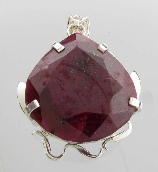 APP: 25k 355 CT Pear Cut Ruby & Sterling Silver Pendant: 355.25CT Pear Cut Ruby and Sterling Silver Pendant - Appraisal Value: $25.0K
