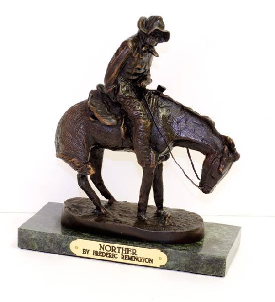 Norther- By Frederic Remington- Bronze Reissue: Norther- By Frederic Remington- Bronze Reissue