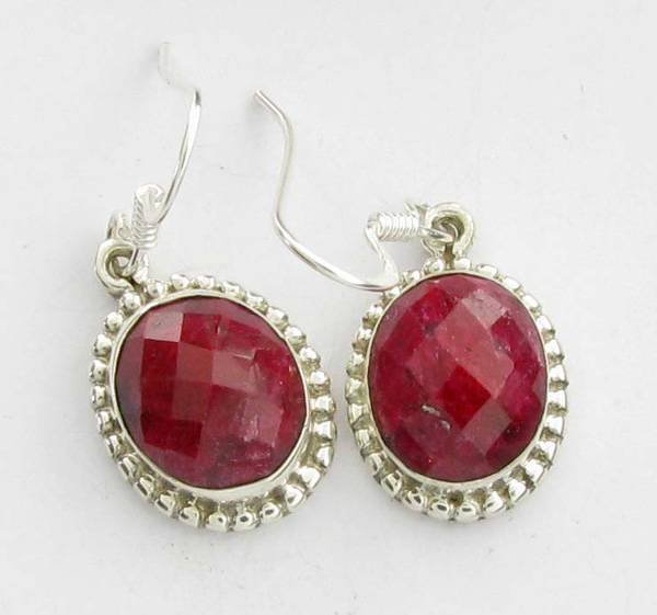 APP: 4.6k 8.66CT Ruby & Sterling Silver Earrings: 8.66CT Ruby and Sterling Silver Earrings - Appraisal Value: $4.5K