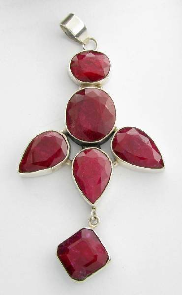APP: 10.4k 62.52CT Ruby & Sterling Silver Pendant: 62.52CT Ruby and Sterling Silver Pendant - Appraisal Value: $10.3K