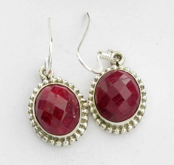 APP: 4.6k 8.61CT Ruby & Sterling Silver Earrings: 8.61CT Ruby and Sterling Silver Earrings - Appraisal Value: $4.5K
