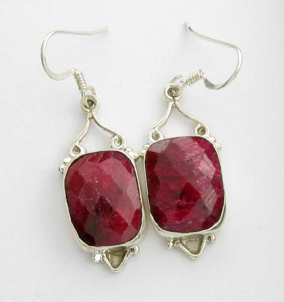 APP: 11.2k 23.86CT Ruby & Sterling Silver Earrings: 23.86CT Ruby and Sterling Silver Earrings - Appraisal Value: $11.1K
