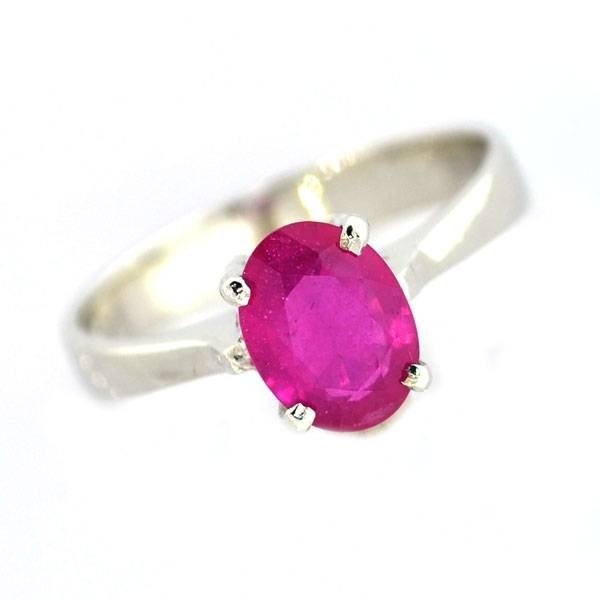 APP: 4k 1CT Oval Cut Ruby Plat Over Sterl Silver Ring: 1.41CT Oval Cut Ruby Platinum Over Sterling Silver Ring - Appraisal Value: $4.0K