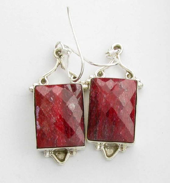 APP: 25.3k 55.24CT Ruby & Sterling Silver Earrings: 55.24CT Ruby and Sterling Silver Earrings - Appraisal Value: $25.3K