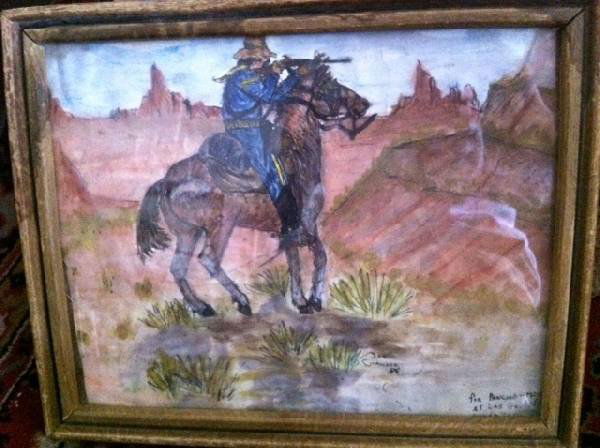 Joe Grandee Signed & Framed Watercolor Painting: Joe Grandee Signed & Framed Watercolor Painting ==