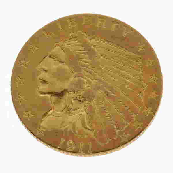 1911 U S 2 5 Indian Head Gold Coin Investment 1911-u-s-2-5-indian-head-gold-coin-investment