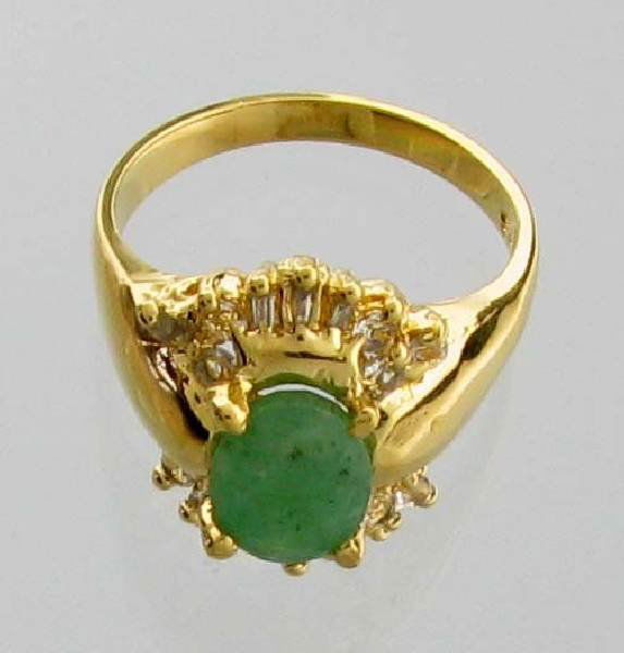 APP: 3k 1CT Emerald Diamond & 14kt. Silver Ring: 1.67CT Emerald Diamond and 14kt. Yellow Gold Over Sterling Silver Ring - Appraisal Value: $3.4K
