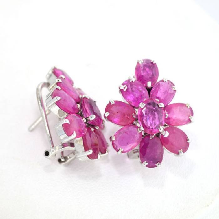 APP: 10k 20CT Oval Cut Ruby Sterl Silver Earrings: 20.24CT Oval Cut Ruby Platinum Over Sterling Silver Earrings - Appraisal Value: $10.0K