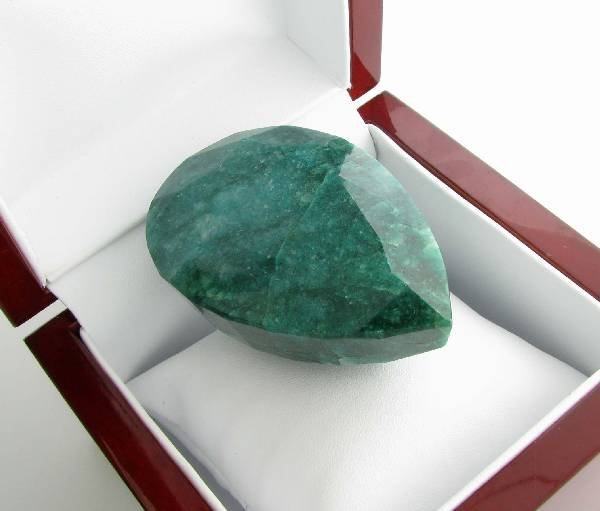 APP: 16.9k 648.50CT Pear Cut Green Beryl Gemstone: 648.50CT Pear Cut Green Beryl Gemstone - Appraisal Value: $16.8K