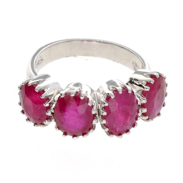 APP: 10k 7.39CT Oval Cut Ruby & Sterling Silver Ring: 7.39CT Oval Cut Ruby and Sterling Silver Ring - Appraisal Value: $10.0K