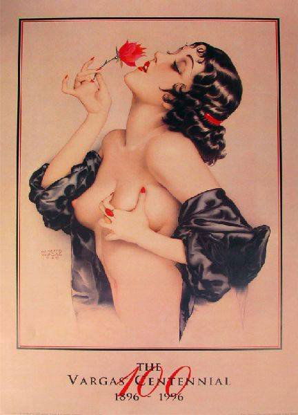 Alberto Vargas - Memories of Olive, Print 36" x 24": Alberto Vargas - Memories of Olive, Print 36'' x 24''