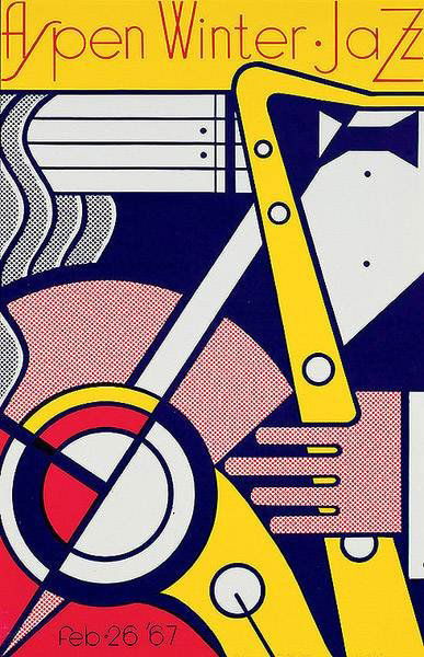 Roy Lichtenstein "Aspen Winter Jazz" - Original Poster: Roy Lichtenstein - ''Aspen Winter Jazz'' - 1967 - Original Poster ==