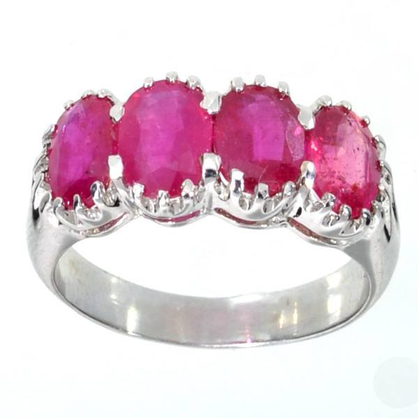APP: 8k 4CT Oval Cut Ruby & Sterl Silver Ring: 4.05CT Oval Cut Ruby and Platinum Over Sterling Silver Ring - Appraisal Value: $8.5K