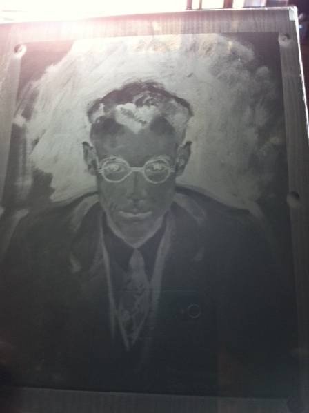 Norman Rockwell Painting - Forsythe Photographic Plate: Norman Rockwell Painting - Vic Forsythe Photographic Dry Plate ==