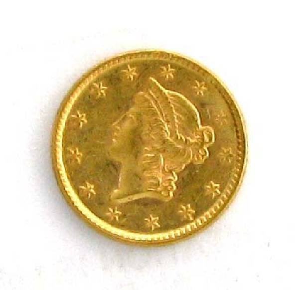 1853 $1 US Liberty Head Type Gold Coin - Investment: 1853 $1 US Liberty Head Type Gold Coin
