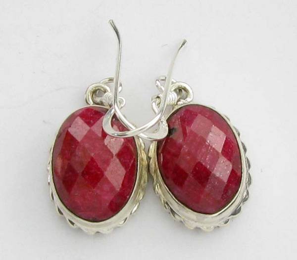 APP: 6.8k 12.98CT Ruby & Sterling Silver Earrings: 12.98CT Ruby and Sterling Silver Earrings - Appraisal Value: $6.8K