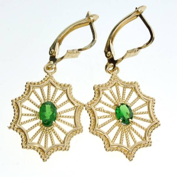 APP: 4k 14 kt Gold 1.00CT Oval Cut Tsavorite Earrings: 14 kt Gold 1.00CT Oval Cut Tsavorite Earrings - Appraisal Value: $3.9K