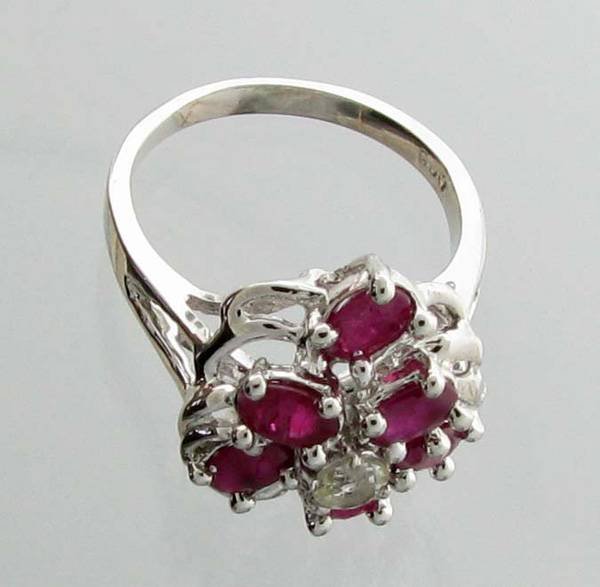 APP: 1.9k 1.78CT Ruby & Topaz Sterling Silver Ring: 1.78CT Ruby and Topaz Sterling Silver Ring - Appraisal Value: $1.9K