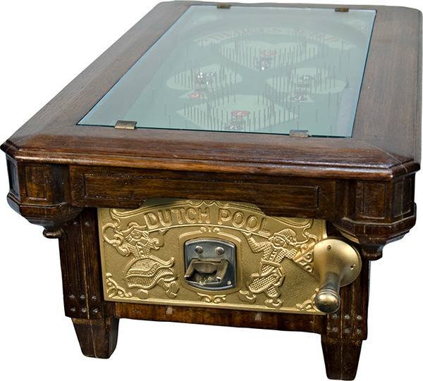 1 Cent A.B.T. MFG. Co. Pinball Game "Deuces Wild" c1931: 1 Cent A.B.T. MFG. Co. "Dutch Pool" Small Table Mechanical Pinball Style Skill Game "Deuces Wild" c1931 ==