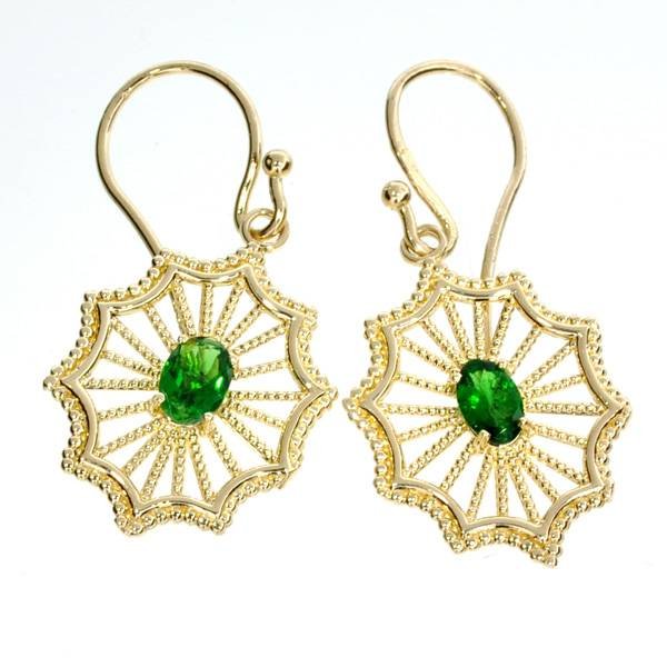 APP: 3.5k 14 kt Gold 0.86CT Oval Cut Tsavorite Earrings: 14 kt Gold 0.86CT Oval Cut Tsavorite Earrings - Appraisal Value: $3.5K