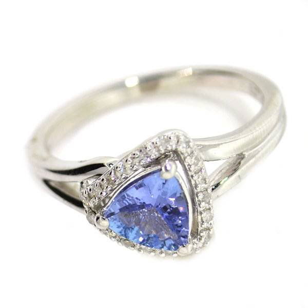 APP: 2k 0CT Tanzanite & Diamond Sterl Silver Ring: 0.90CT Tanzanite and Diamond Platinum Over Sterling Silver Ring - Appraisal Value: $2.7K