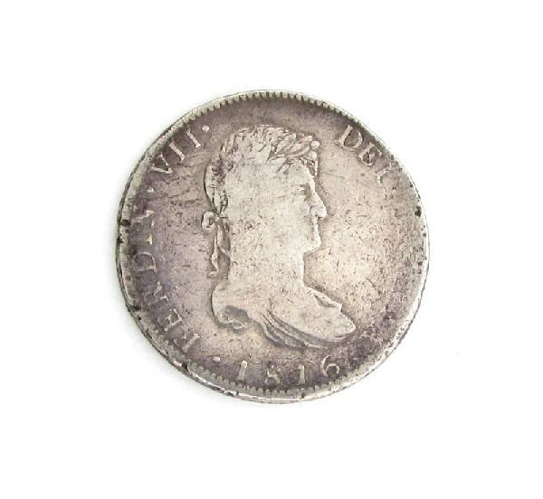 1816 Eight Reales First Silver Dollar Coin - Investment: 1816 Eight Reales First Silver Dollar Coin