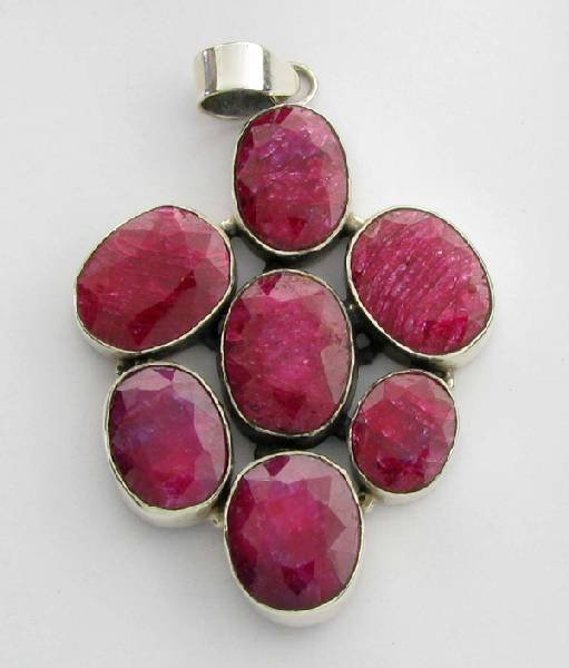 APP: 6.9k 39.44CT Ruby & Sterling Silver Pendant: 39.44CT Ruby and Sterling Silver Pendant - Appraisal Value: $6.9K