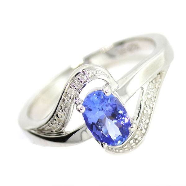 APP: 1k 0CT Tanzanite & Diamond Sterl Silver Ring: 0.56CT Tanzanite and Diamond Platinum Over Sterling Silver Ring - Appraisal Value: $1.2K