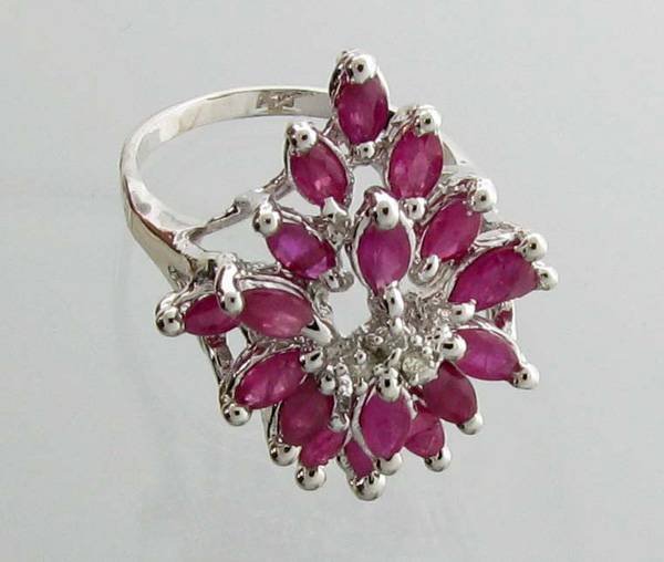 APP: 3.8k 2.43CT Ruby & Diamond Sterling Silver Ring: 2.43CT Ruby and Diamond Sterling Silver Ring - Appraisal Value: $3.7K