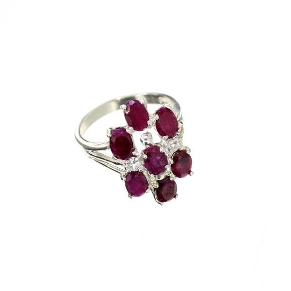 APP: 2k 4.24CT Oval Cut Ruby Sterling Silver Ring: 4.24CT Oval Cut Ruby Sterling Silver Ring - Appraisal Value: $2.0K