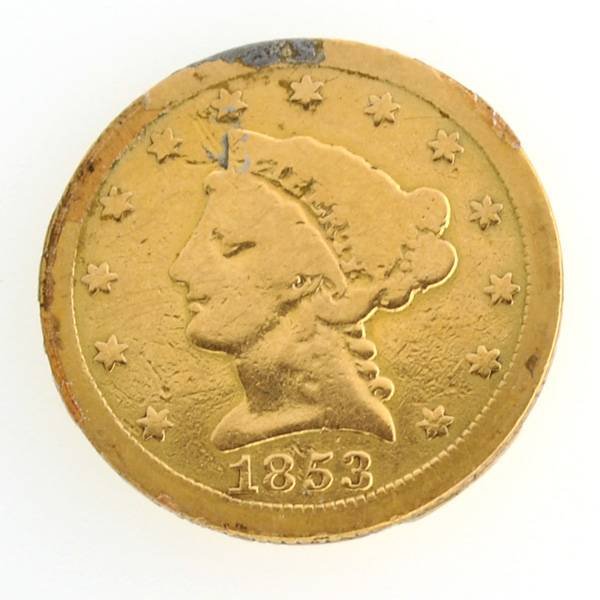 1853 $2.5 U.S Liberty Head Type Gold Coin - Investment: 1853 $2.5 U.S Liberty Head Type Gold Coin <