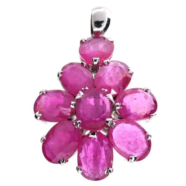 APP: 11k 16CT Oval Cut Ruby & Sterl Silver Pendant: 16.27CT Oval Cut Ruby and Platinum Over Sterling Silver Pendant - Appraisal Value: $11.5K