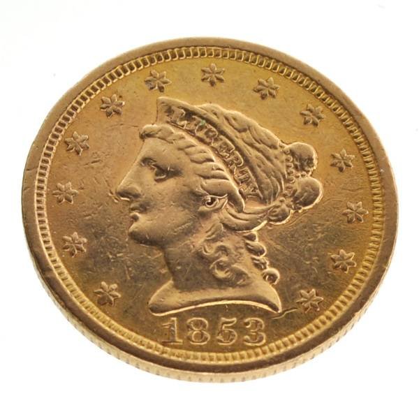 1853 $2.5 U.S Liberty Head Type Gold Coin - Investment: 1853 $2.5 U.S Liberty Head Type Gold Coin <