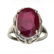 APP: 7k 5CT Oval Cut Ruby & Sterl Silver Ring