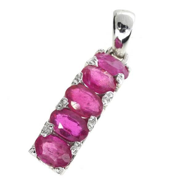 APP: 7k 4CT Oval Cut Ruby & Sterl Silver Pendant: 4.77CT Oval Cut Ruby and Platinum Over Sterling Silver Pendant - Appraisal Value: $7.2K