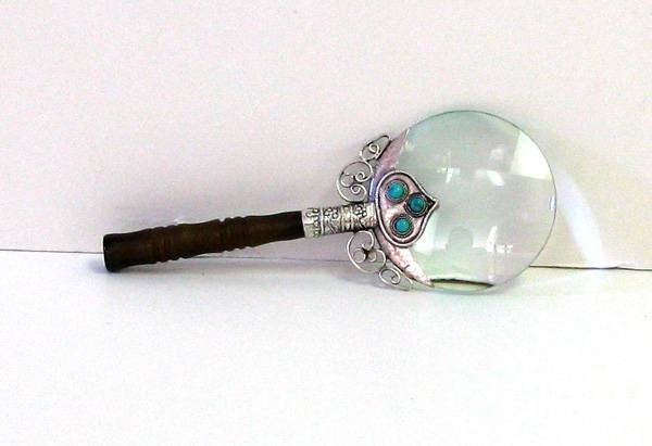 Jade & Turquoise Magnifying Glass: Jade and Turquoise Magnifying Glass