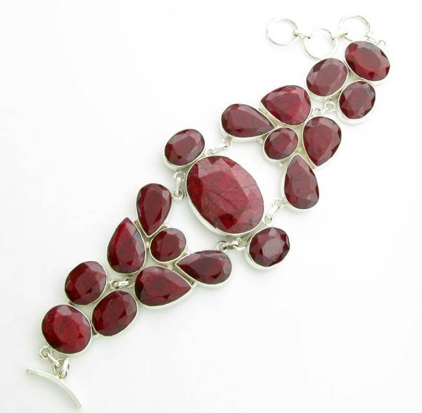 APP: 15k 189CT Ruby & Plat Over Sterl Silver Bracelet: 189.00CT Ruby and Platinum Over Sterling Silver Bracelet - Appraisal Value: $15.8K