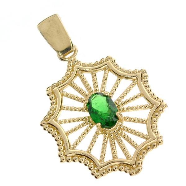 APP: 2.3k 14 kt Gold 0.63CT Oval Cut Tsavorite Pendant: 14 kt Gold 0.63CT Oval Cut Tsavorite Pendant - Appraisal Value: $2.3K