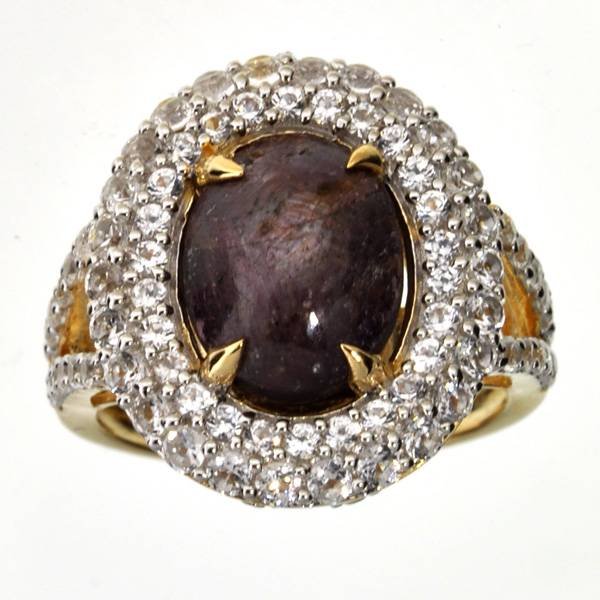 APP: 4k 14 kt Gold 9CT Ruby & Sapphire Silver Ring: 14 kt Gold 9.58CT Ruby and Sapphire Platinum Over Sterling Silver Ring - Appraisal Value: $4.1K