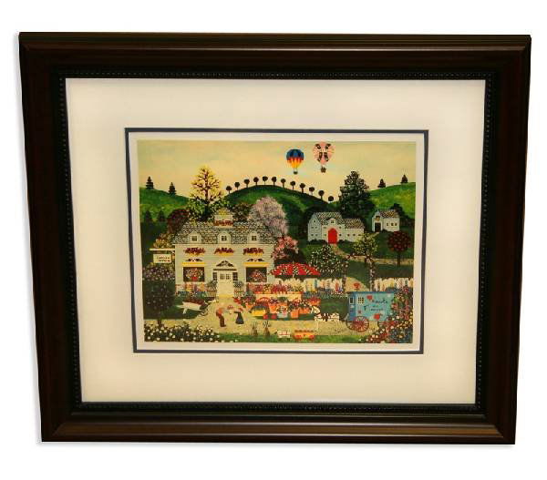 Jane Wooster Scott - Signed " A Profusion of Posies": Jane Wooster Scott - Museum Framed & Matted Serigraph-Signed, Numbered '' A Profusion of Posies'' ==