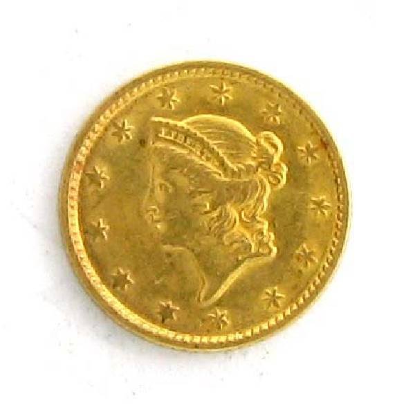 1853 $1 US Liberty Head Type Gold Coin - Investment: 1853 $1 US Liberty Head Type Gold Coin