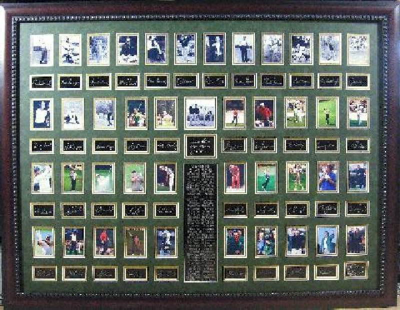 Golf Masters Plate Signed - 1934 to 2012: Golf Masters 1934 to 2012 - Plate Signatures ==