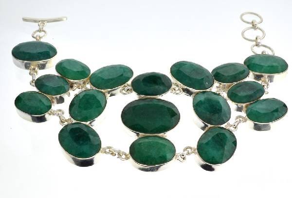 APP: 15k 198CT Oval Cut Grn Beryl & Silver Bracelet: 198.10CT Oval Cut Green Beryl and Sterling Silver Bracelet - Appraisal Value: $15.0K