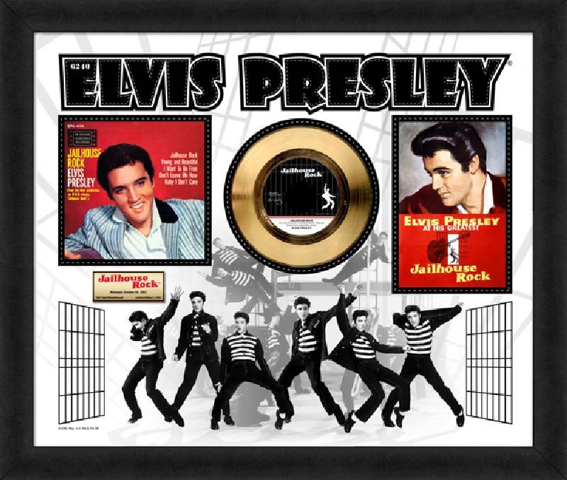 ELVIS PRESLEY "Jailhouse Rock" Gold 45 RPM: ELVIS PRESLEY "Jailhouse Rock"