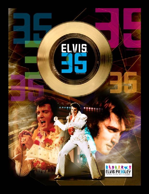ELVIS PRESLEY "35th Anniversary" Gold 45RPM: ELVIS PRESLEY "35th Anniversary Commemorating 'The Kings' Untimely Death on August 16, 1977"