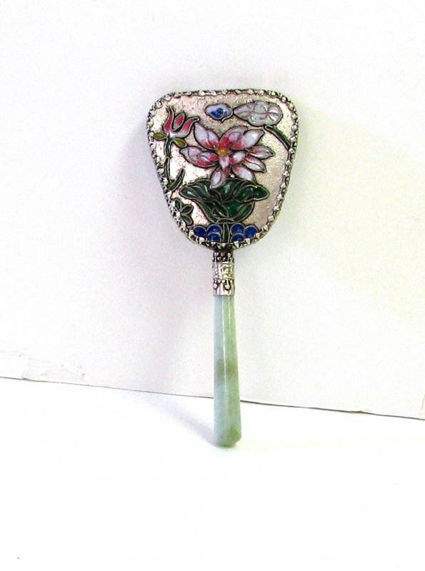 Hand Mirror w/Flowers: Hand Mirror With Flowers